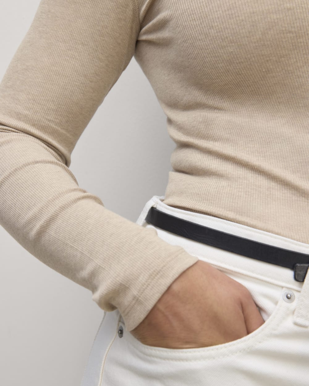 The Luxe Rib Henley | Heathered Tan