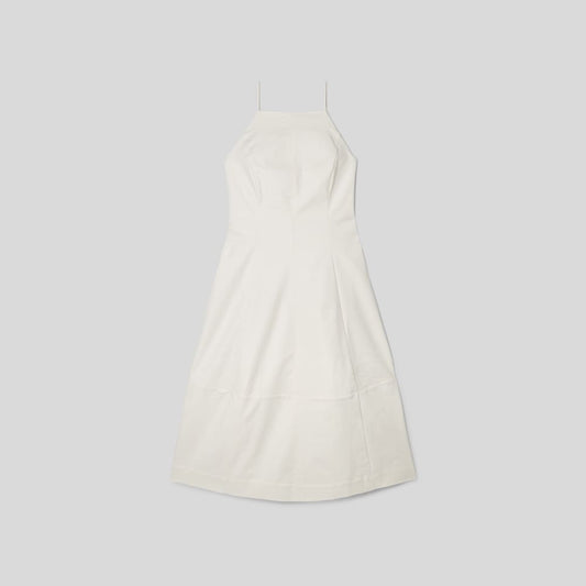 The Structured Cotton Bell Dress | Bone