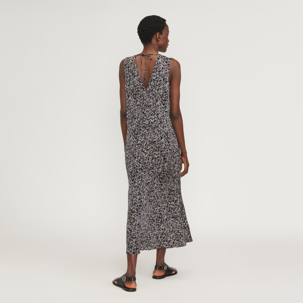 The Satin V-Neck Maxi Dress | Splatter