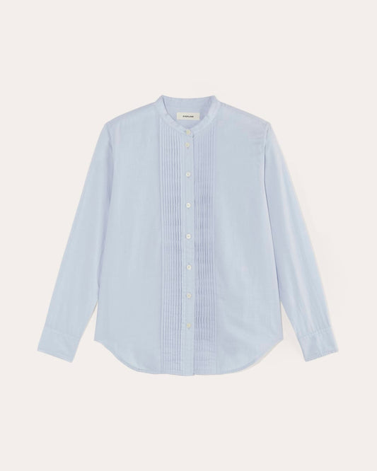 The Tuxedo Shirt in Silky Cotton | Light Blue