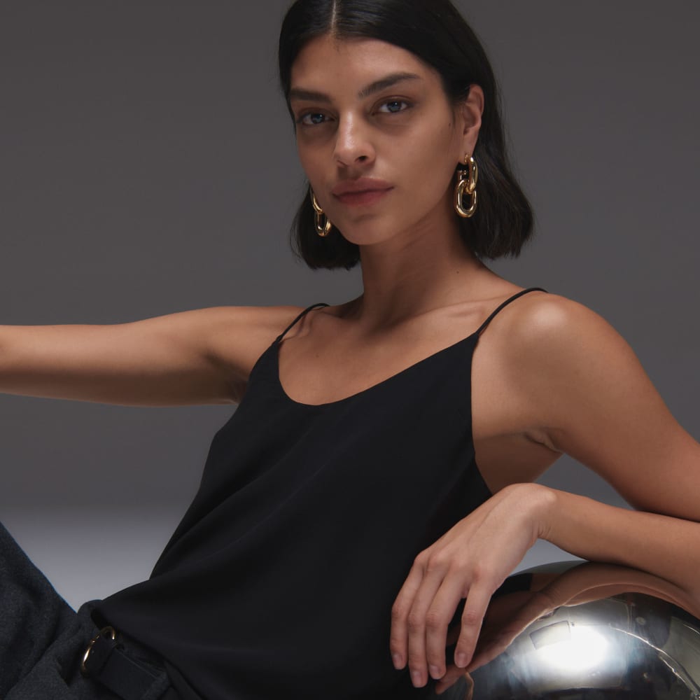 The Washable Clean Silk Cami | Black