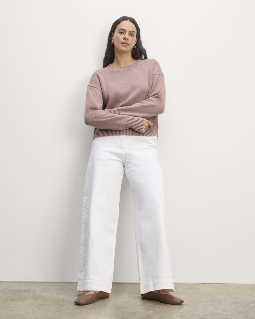 The Boxy Sweater in Everyday Cotton | Dusty Rose
