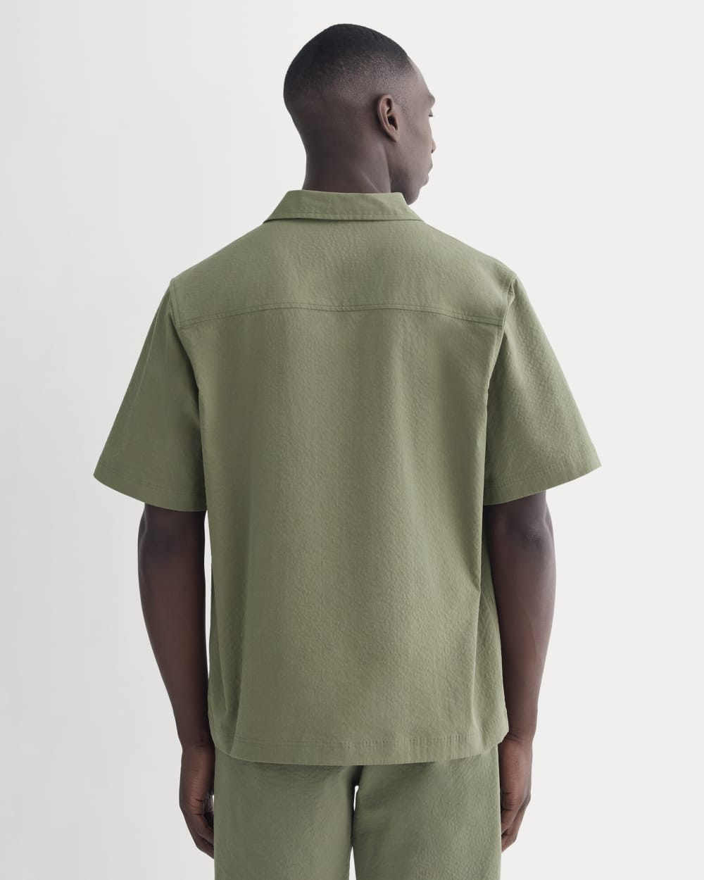 The Seersucker Resort Shirt | Lichen Green