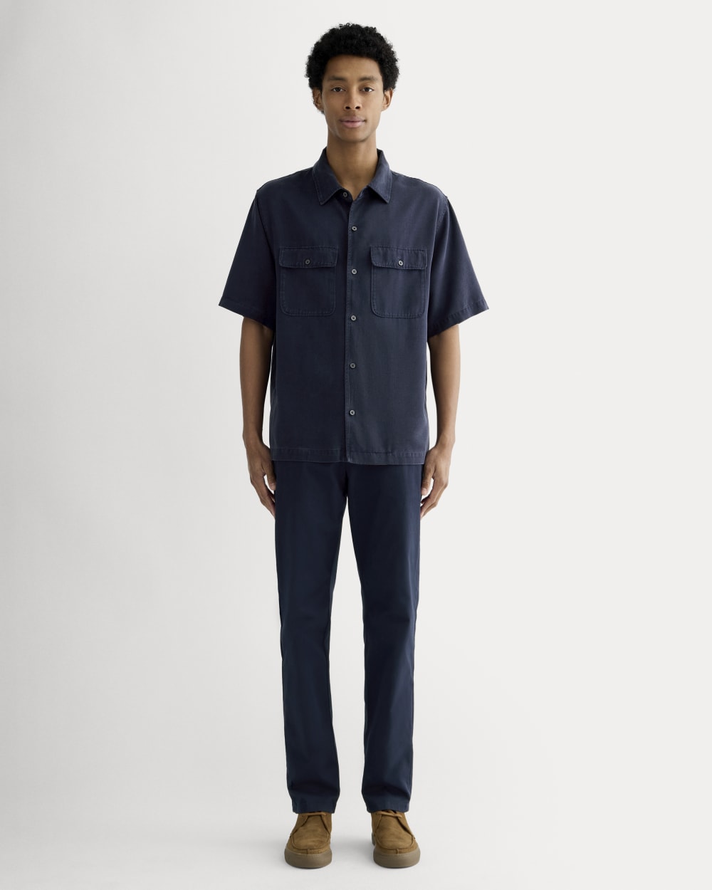 The Relaxed Utility Shirt in Buttersoft | Navy
