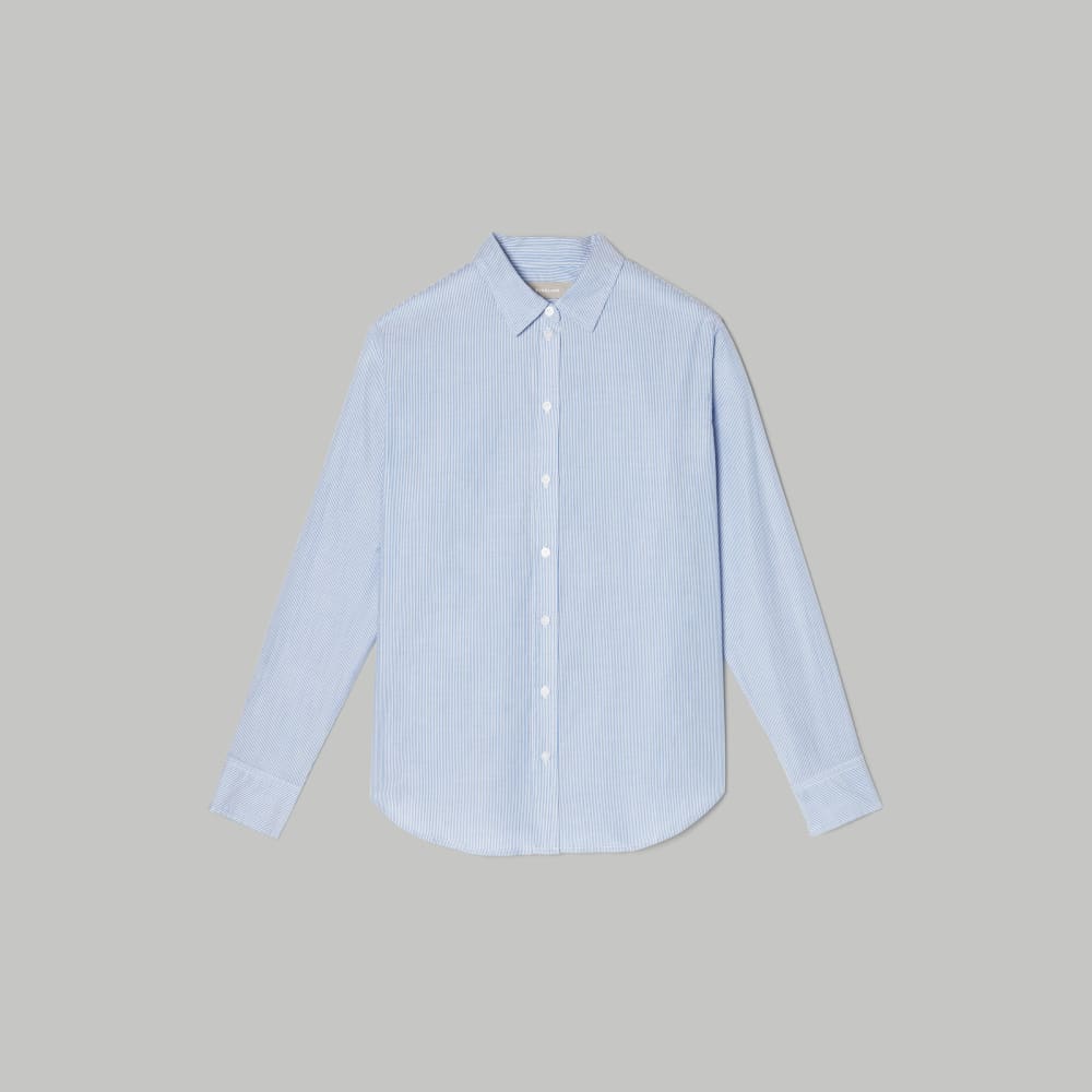 The Must-Have Shirt in Silky Cotton | Lapis Blue / White