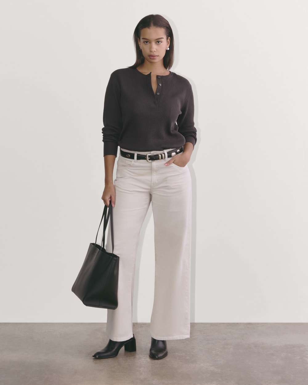 The Waffle Henley | Black