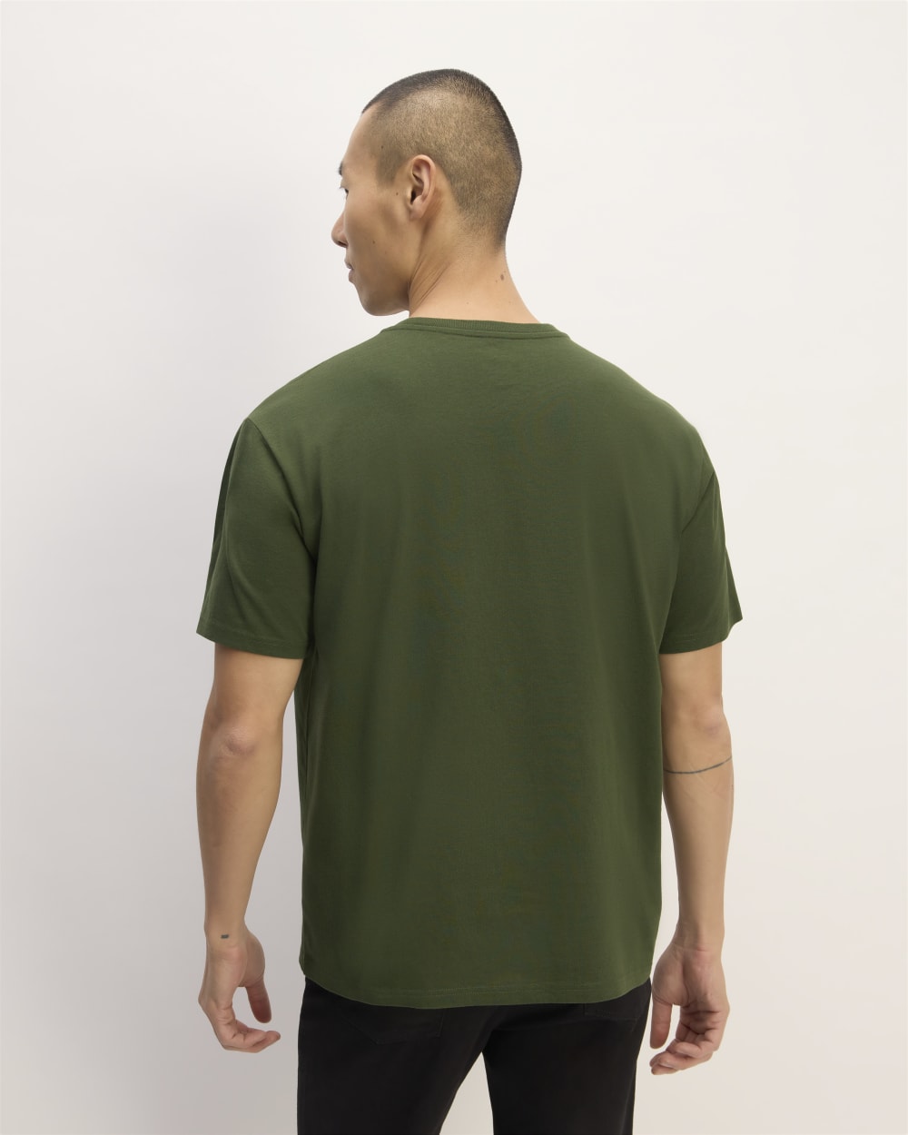 The Premium-Weight Relaxed Crew | Uniform | Deep Moss Green