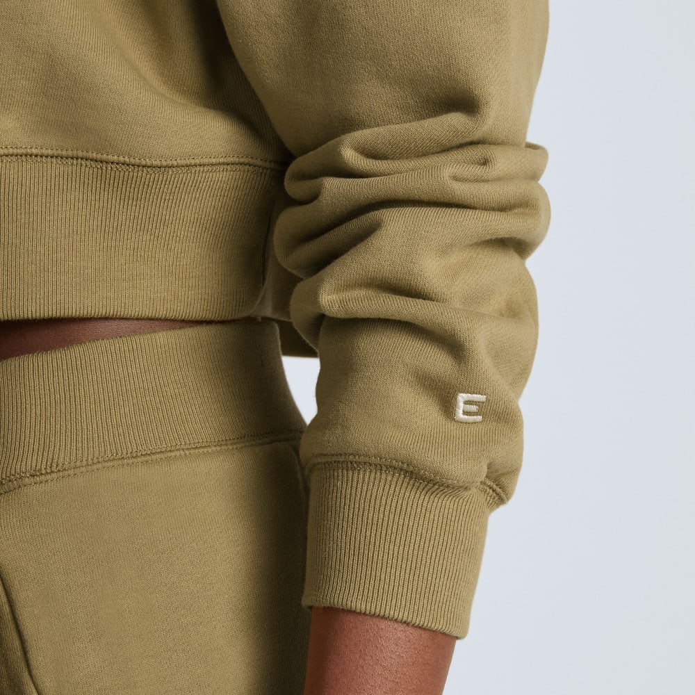 The Organic Cotton Cropped Crew | Fennel Seed