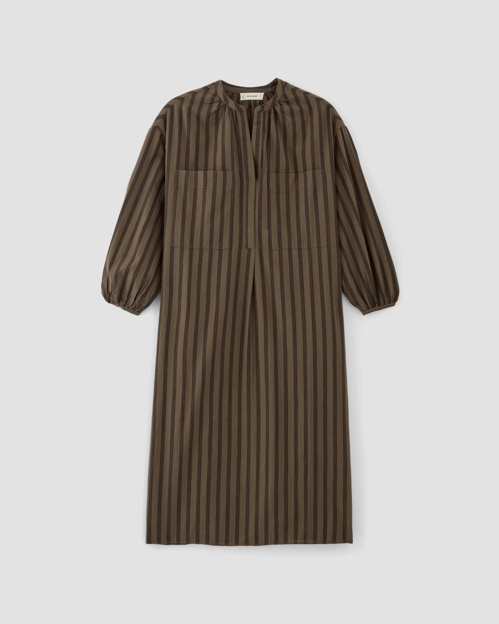 The Gauze Caftan Dress | Cocoa / Black