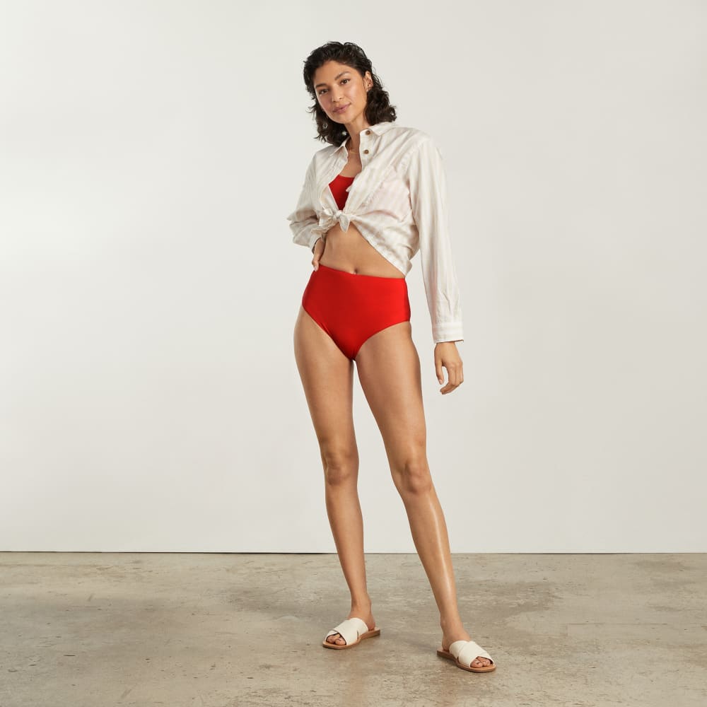 The High-Rise Hipster Bottom | Bright Red
