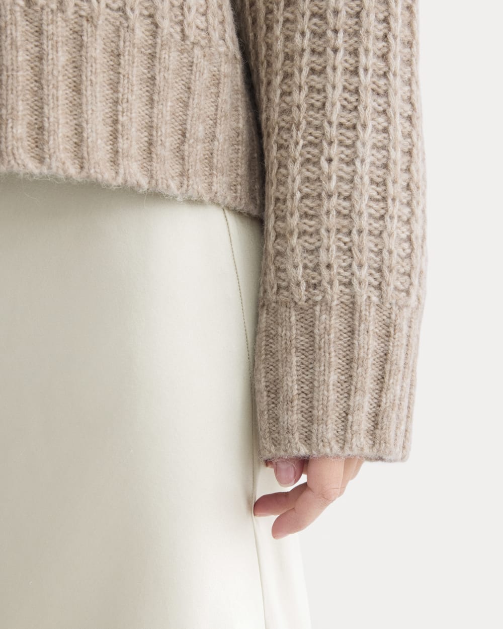Waffle Sweater in Cloud | Heathered Oatmeal
