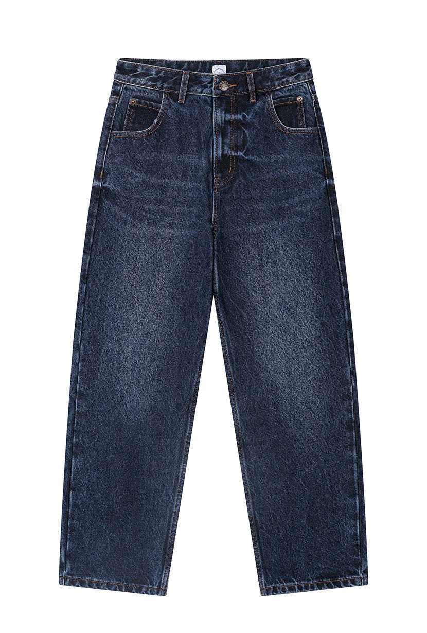 Bentley Straight Cropped Jeans - Dark Indigo