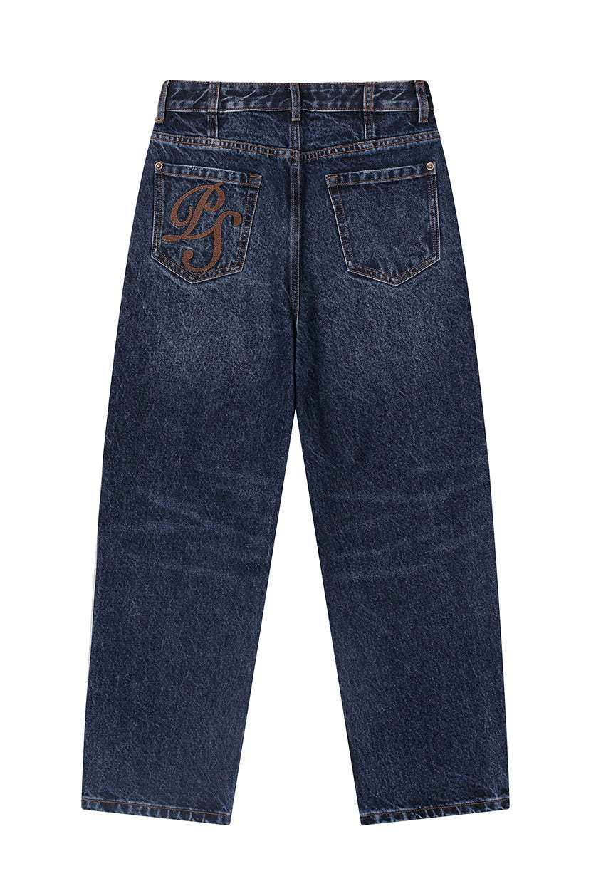 Bentley Straight Cropped Jeans - Dark Indigo