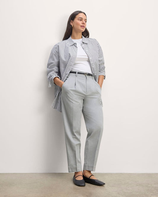 The Draper Tapered Pant in Buttersmooth | Heather Steel