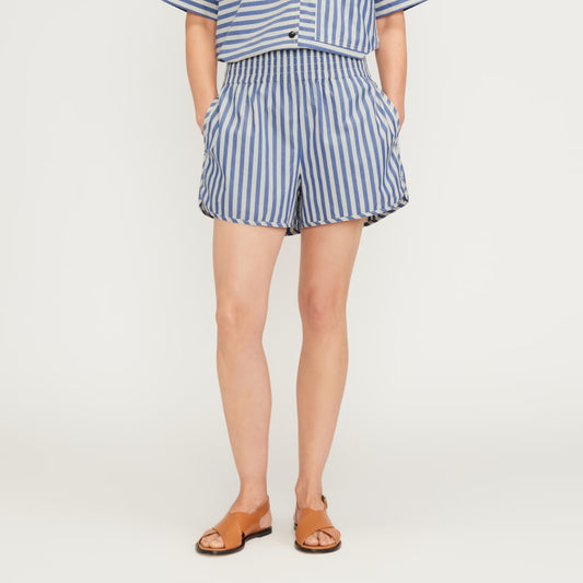 The Poplin Boxer Short | Mazarine Blue / Bone