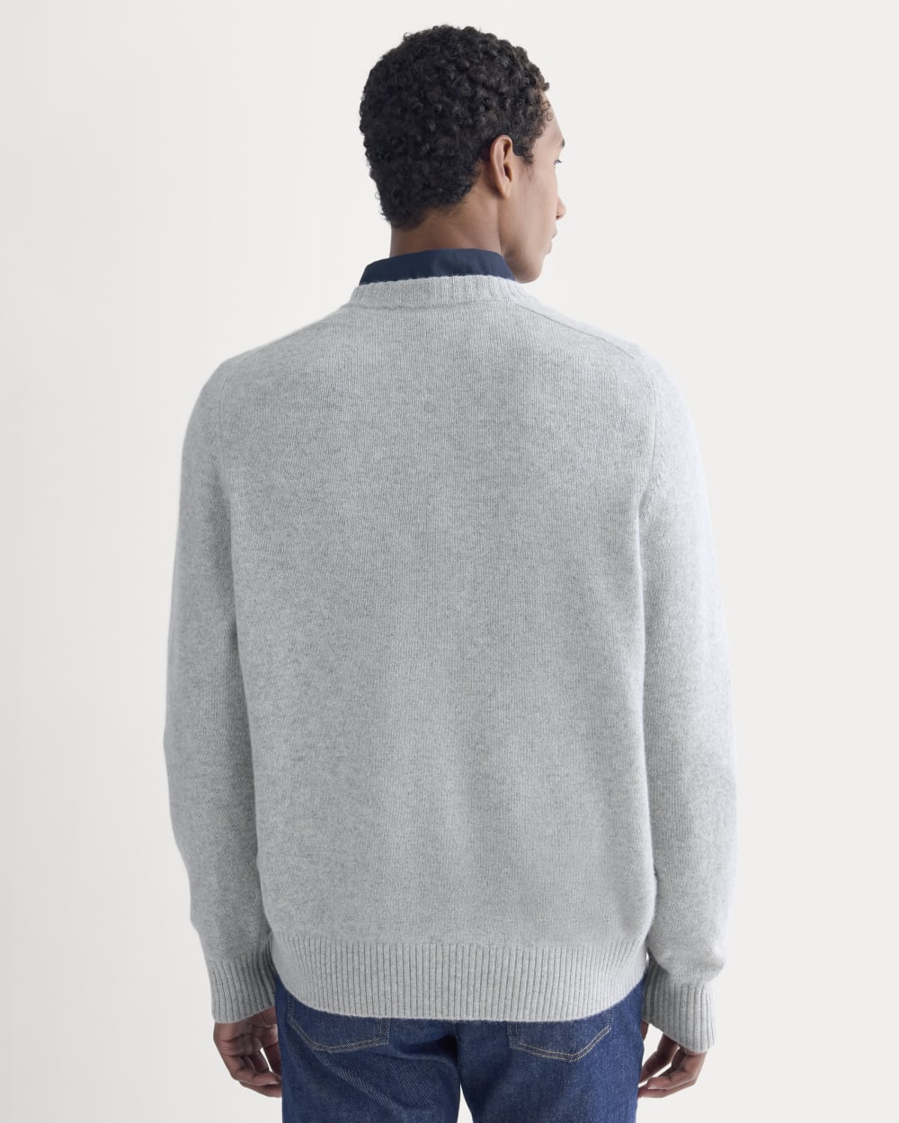 Midweight Cashmere Crew |  Heathered Grey
