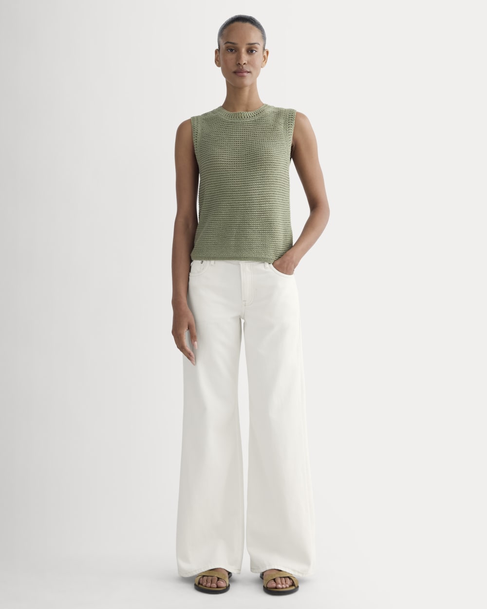 The Organic Cotton Open-Stitch Tank | Sagebrush