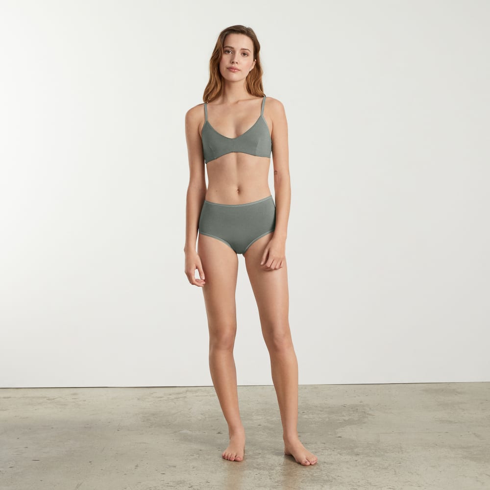 The Cotton High-Rise Hipster | Dark Sage