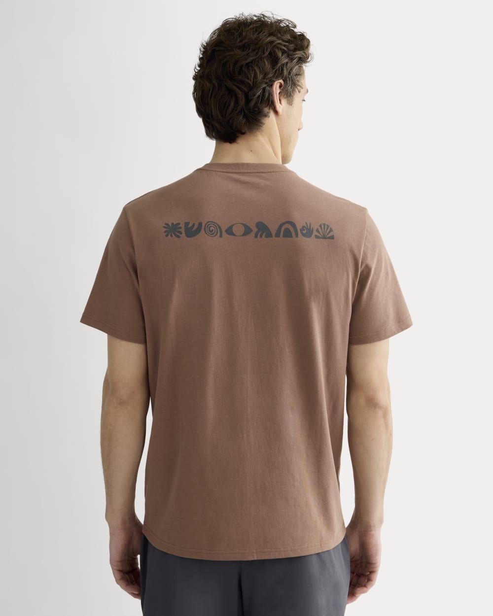 The Everlane x Parks Project Essential Organic Crew | Brown / Green / Forged Iron