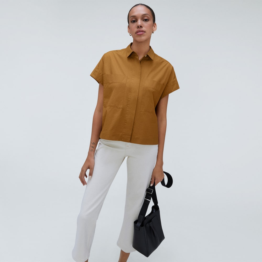 The Short-Sleeve Box Shirt | Tawny Brown