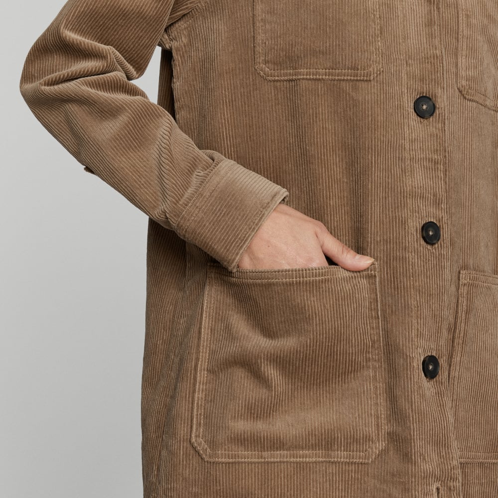 The Corduroy Long Shirt Jacket | Toasted Coconut