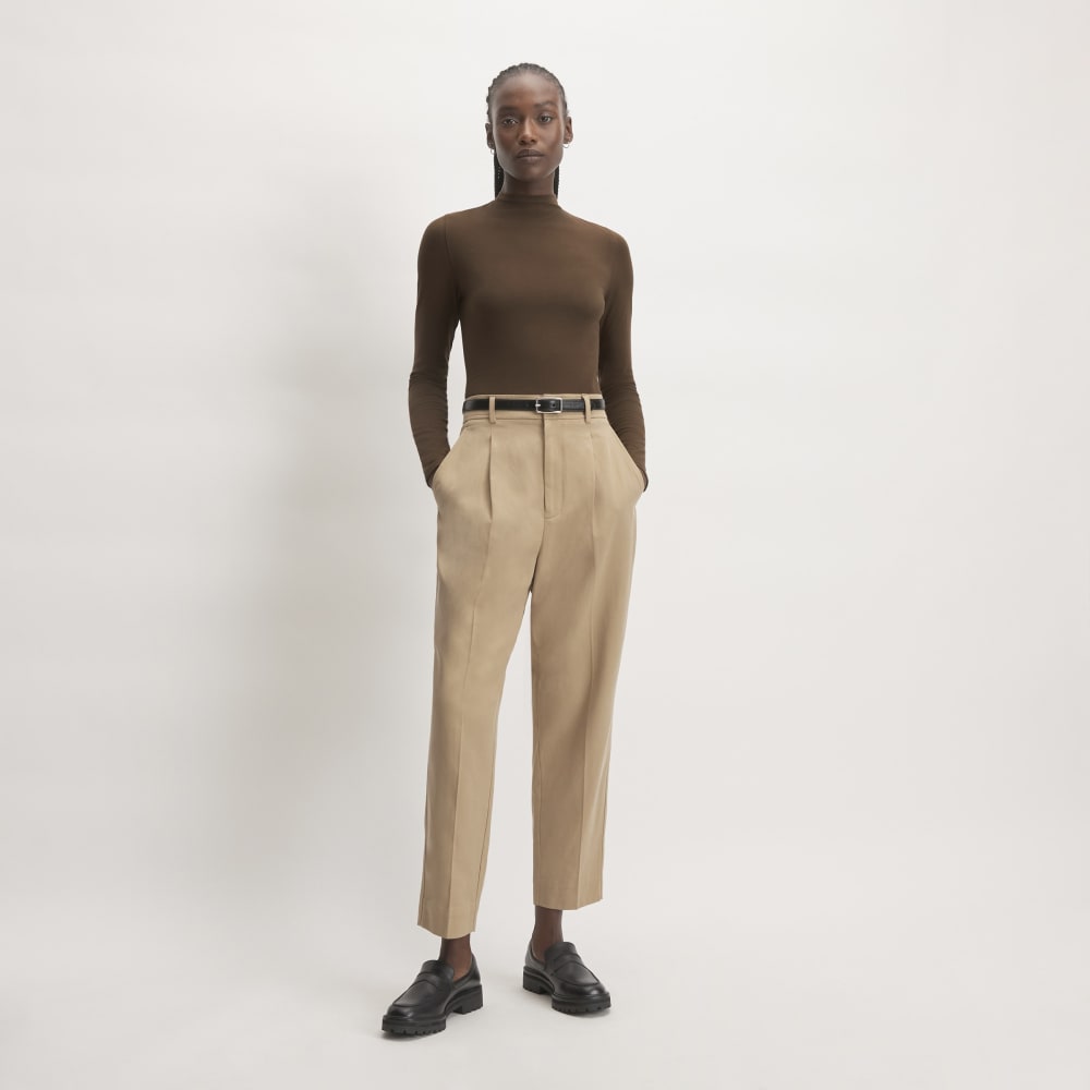 The Supima® Form Funnel Neck Tee | Cocoa