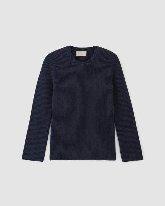 The Organic Cotton Slim Crew Sweater | Navy