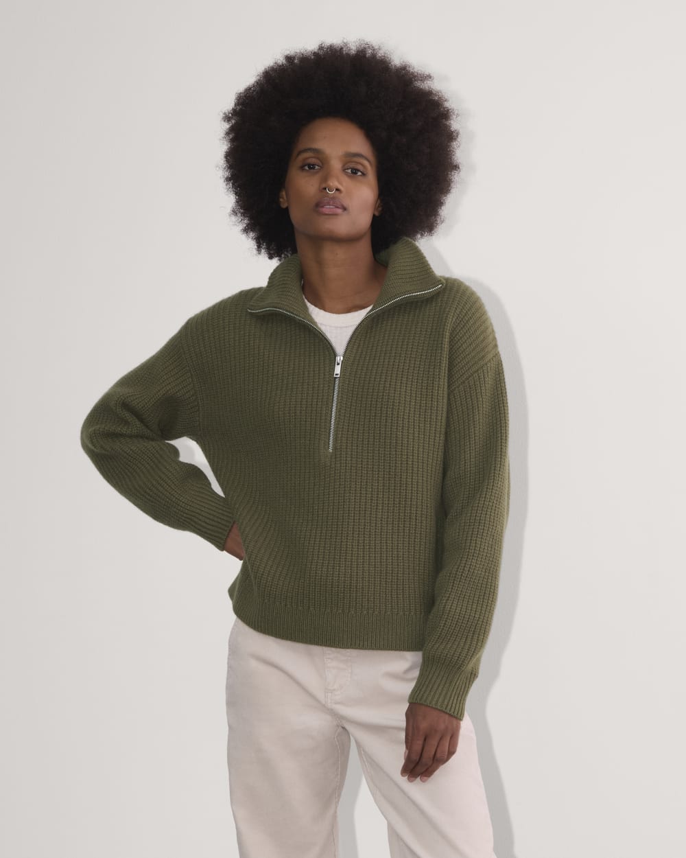 The Half-Zip Sweater in Luxe Merino | Kalamata