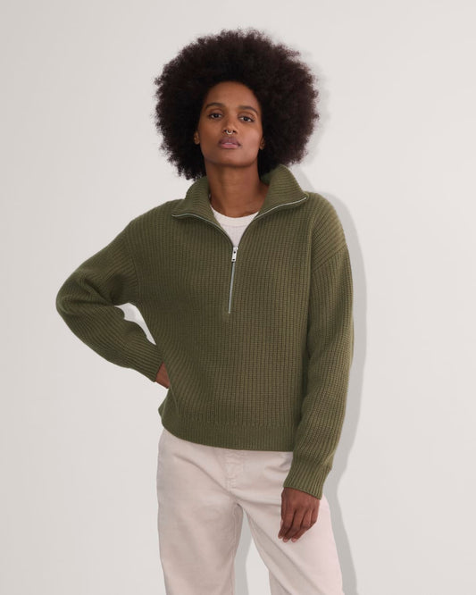 The Half-Zip Sweater in Luxe Merino | Kalamata