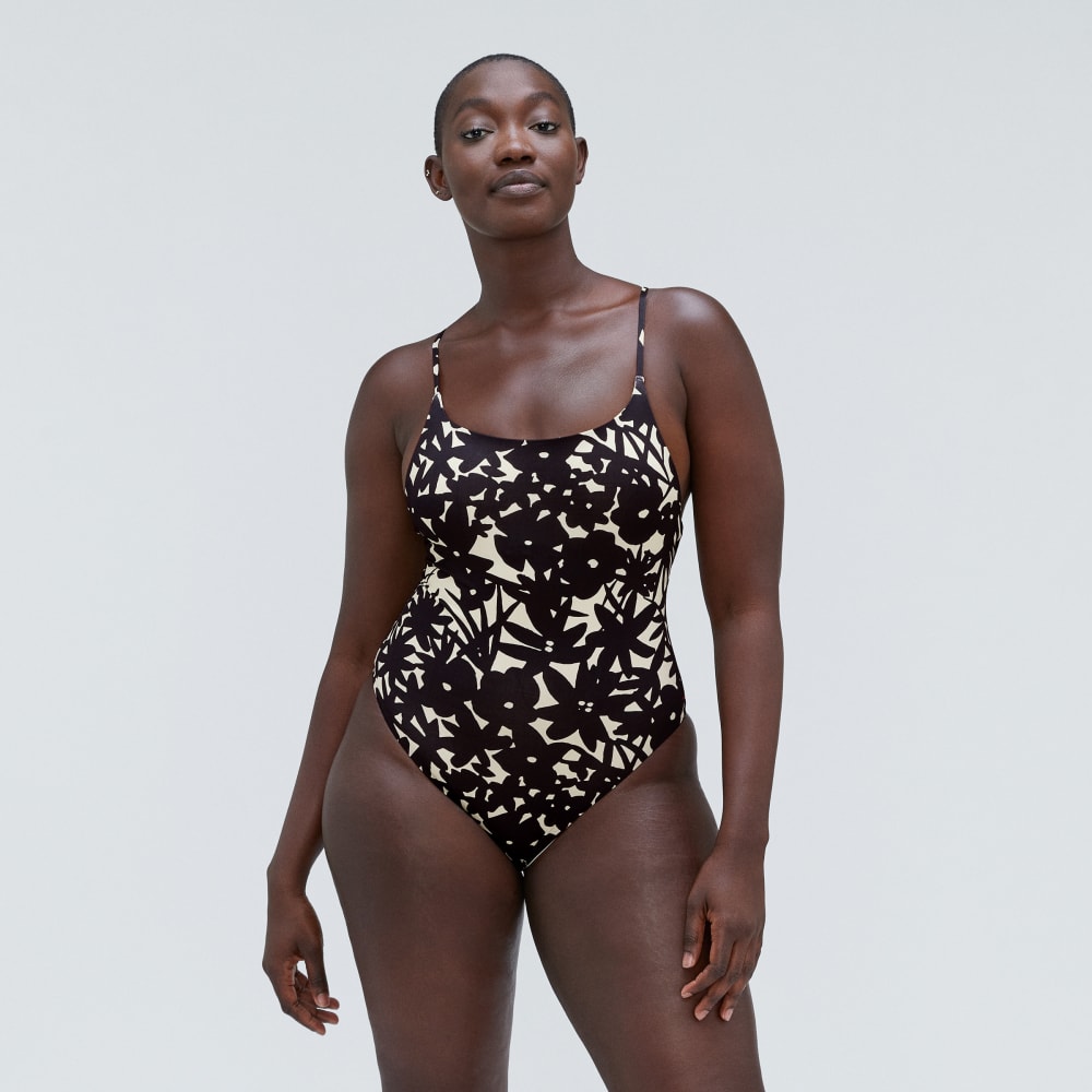 The String One-Piece | Black / Canvas Floral
