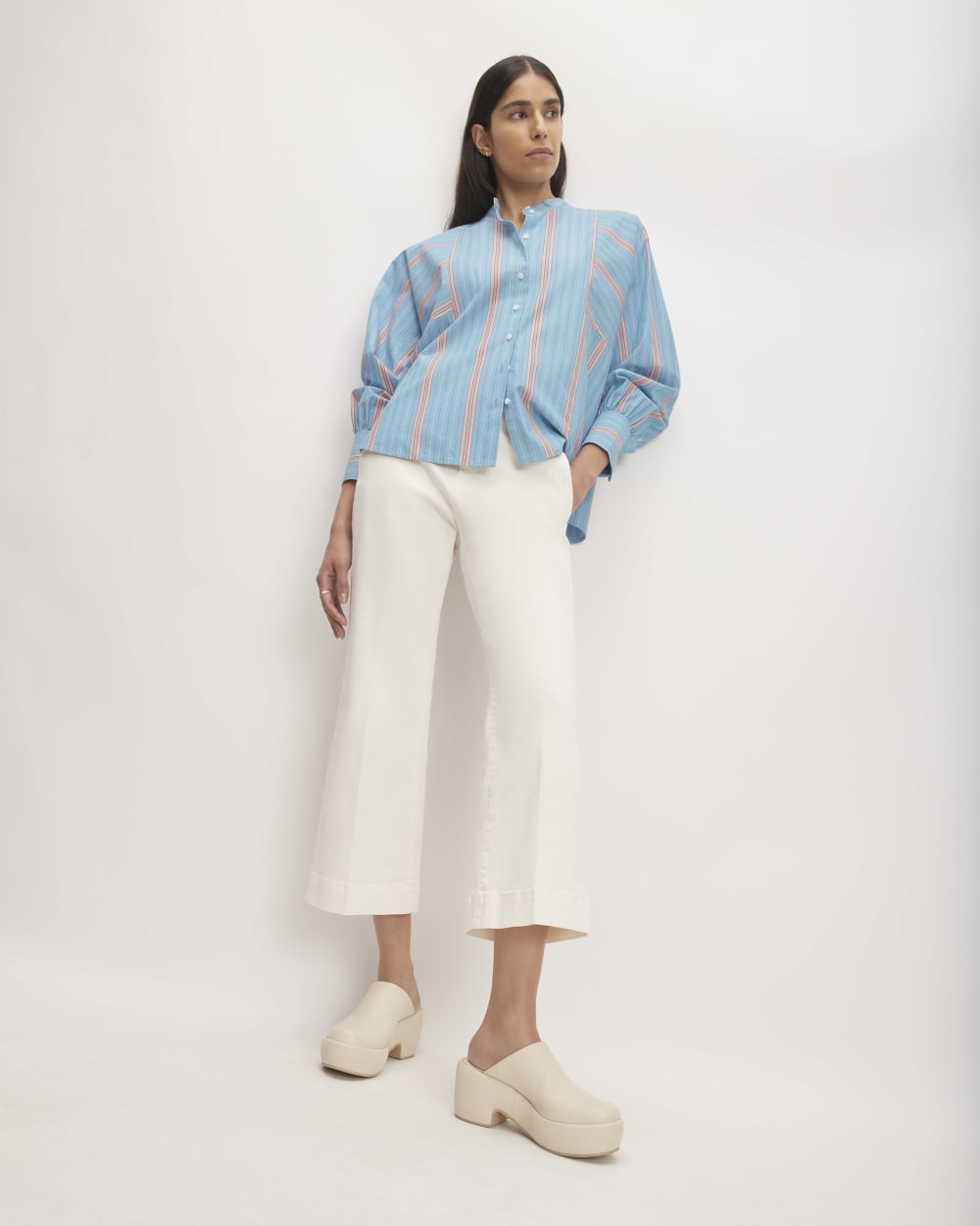 The Oversized Raglan Shirt | Parisian Blue / Black / Rusted Red / Bone