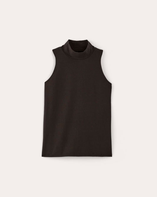 The Form Mock-Neck Tank | Black