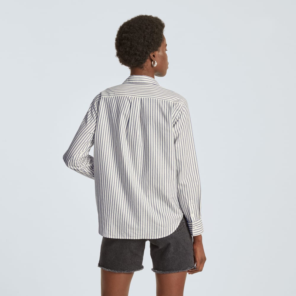 The Must-Have Shirt in Silky Cotton | Deep Blue / Canvas