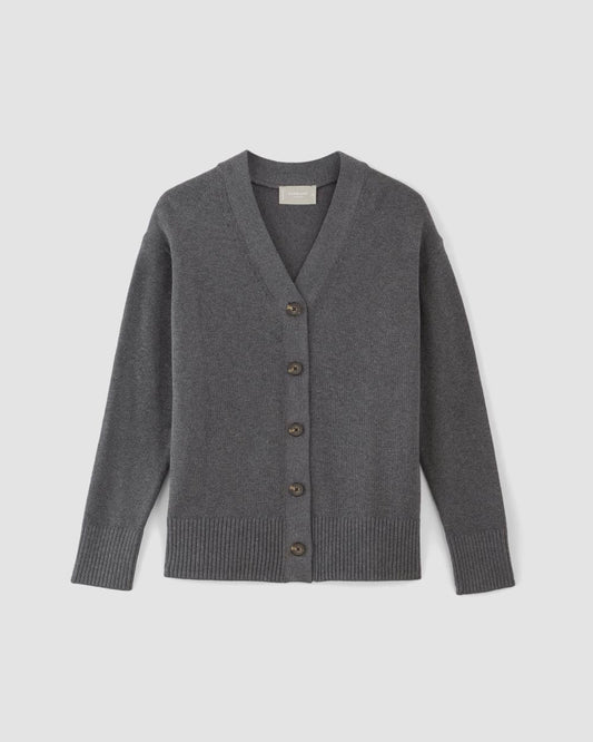 The Organic Cotton Cardigan | Heathered Charcoal