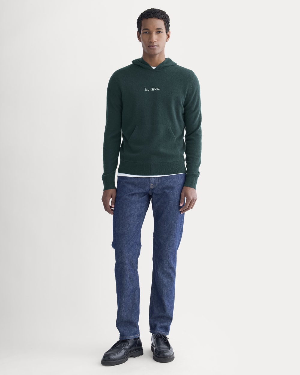 Everlane x Peace & Quiet Cashmere Hoodie | Pine