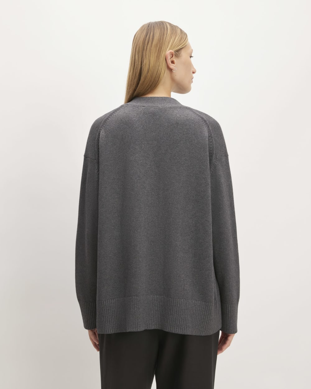 The Organic Cotton Cardigan | Heathered Charcoal