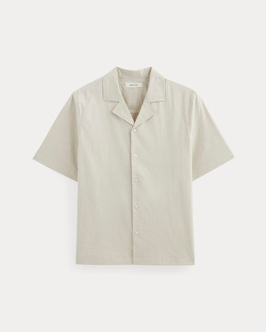 The Seersucker Resort Shirt | Trench Coat Khaki / Natural