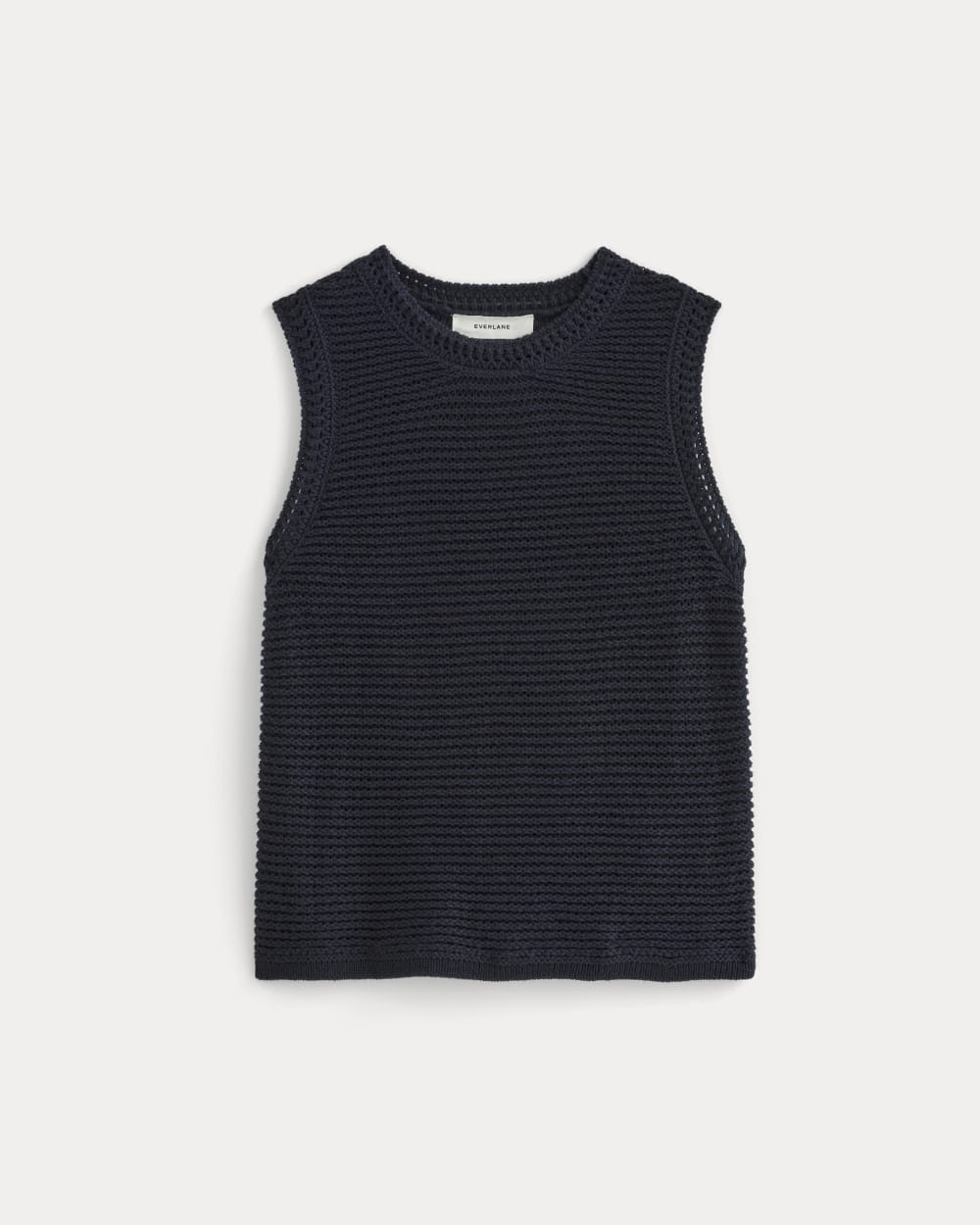 The Organic Cotton Open-Stitch Tank | Navy