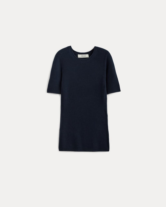 The Sweater Tee in Ultrasoft Merino | Navy