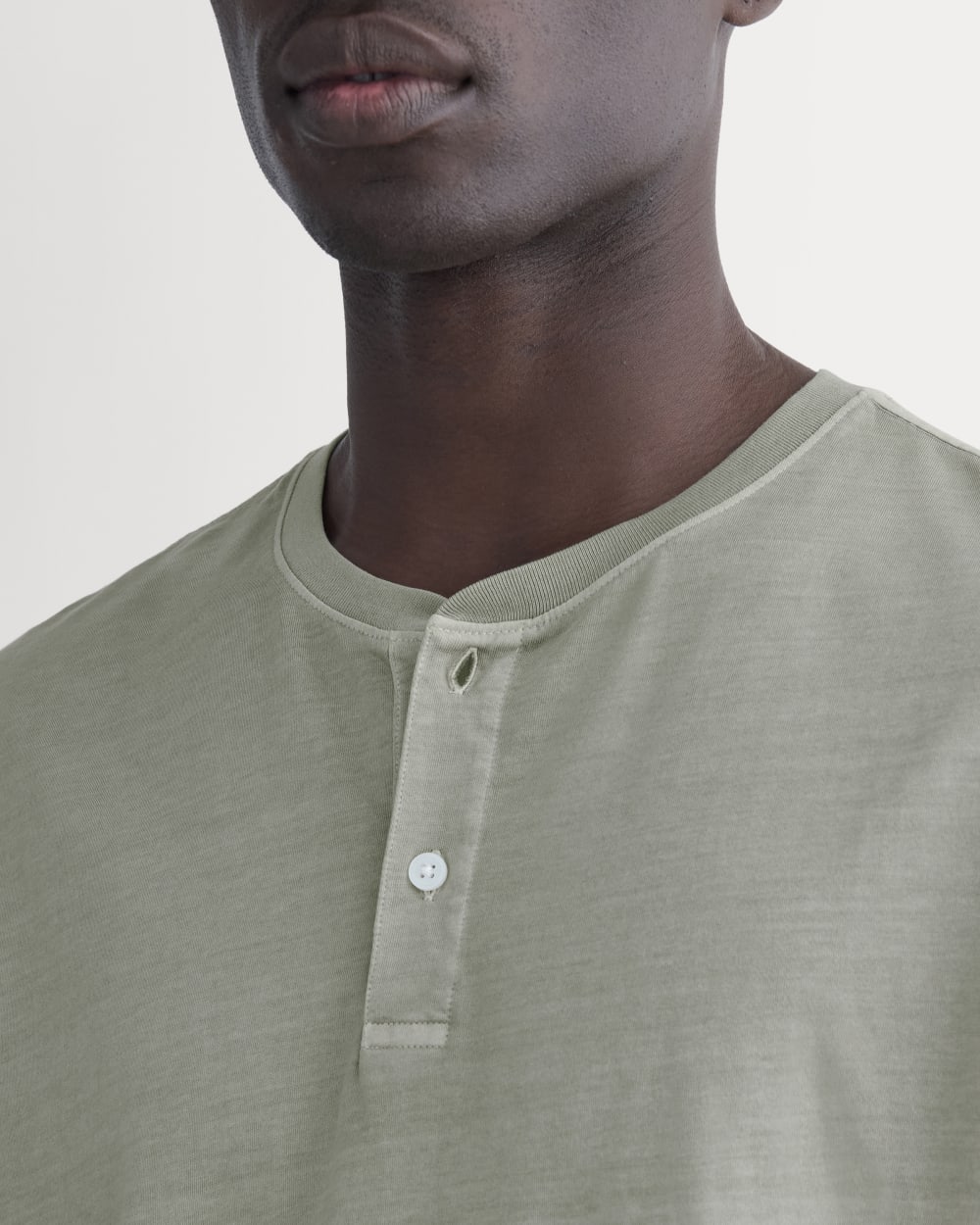 The Essential Organic Garment-Dyed Henley | Seagrass