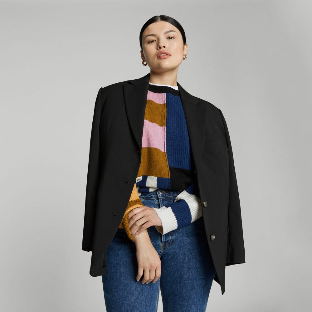 The Cashmere Patchwork Sweater | Multi Stripe