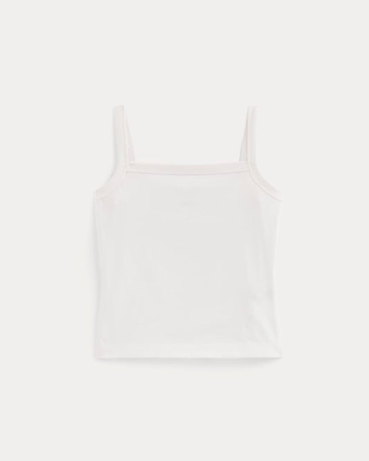 The Essential Square-Neck Tank | White