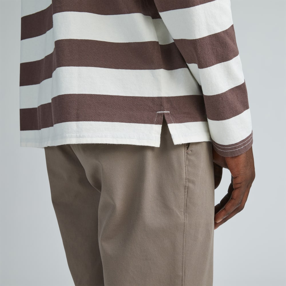 The Premium-Weight Rugby Shirt | Chocolate Brown / Canvas Tan