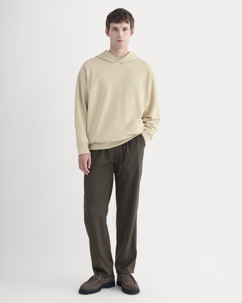 Twill Terry Jacquard Hoodie | Peyote