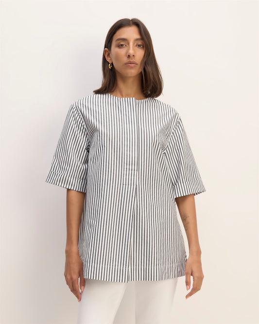 The Supima® Cotton Tunic | Optic White / Black