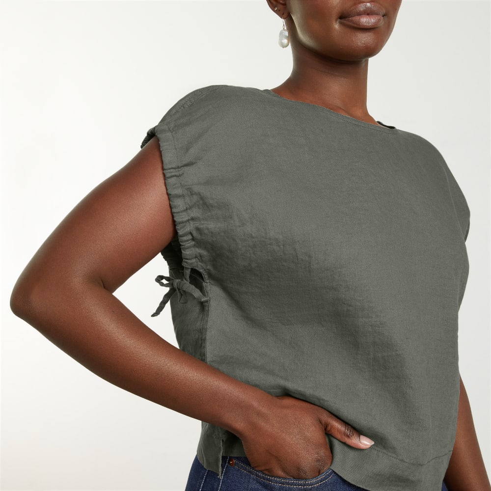 The Drawstring Tunic | Pewter Green