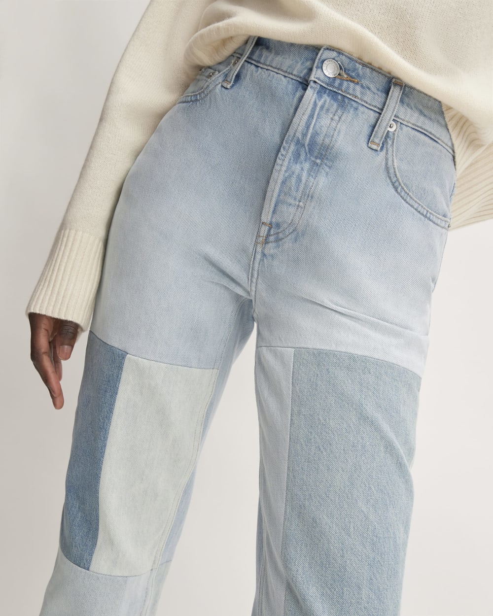 The ’90s Cheeky® Mended Jean | Patched Indigo | 26.5 Inseam