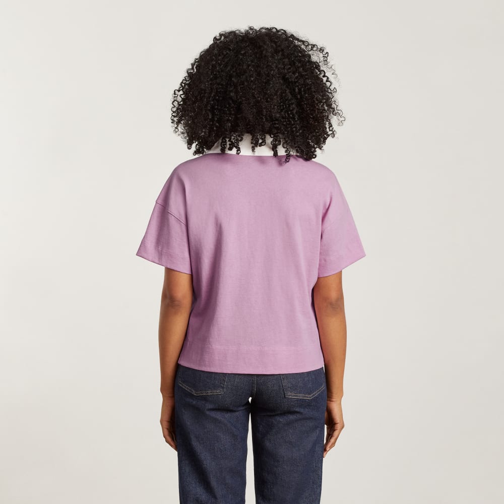 The Retro Jersey Polo | Mauve / Bone