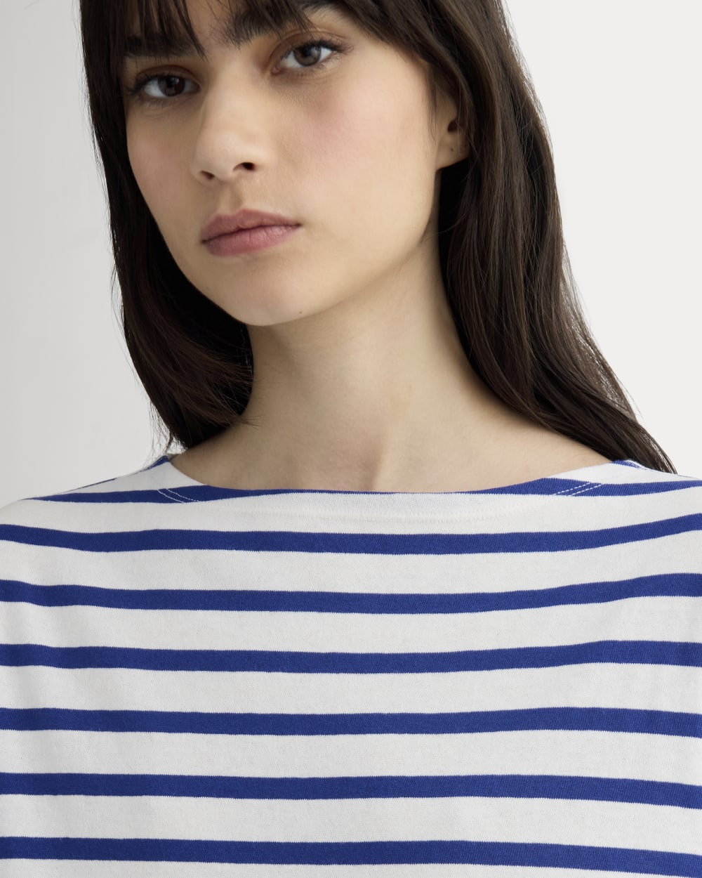 The Mariner Dress | Bone / Mazarine Blue