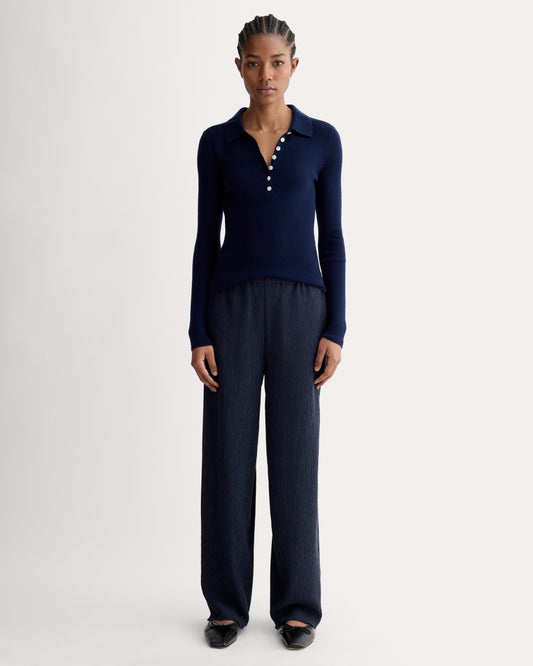 The Crinkle Pant | Navy